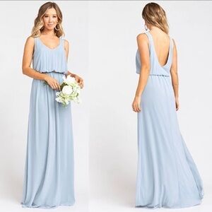 NWT Show Me Your Mumu Kendall Boho Blue‎ Maxi Dress